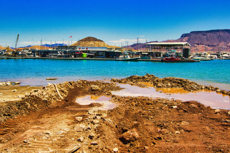 Lake Mead low water, Water Drought, Dry Lake,